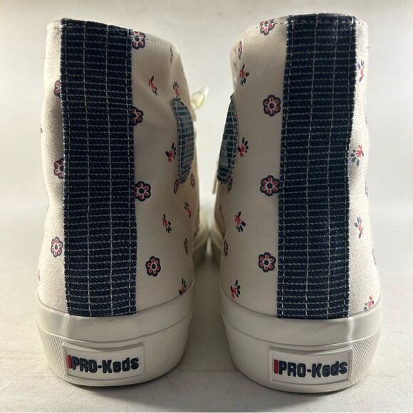 NEW Pro-Keds Royal Hi Men’s Shoes Lace Up Sneakers Floral White Size 9 - Picture 4 of 8